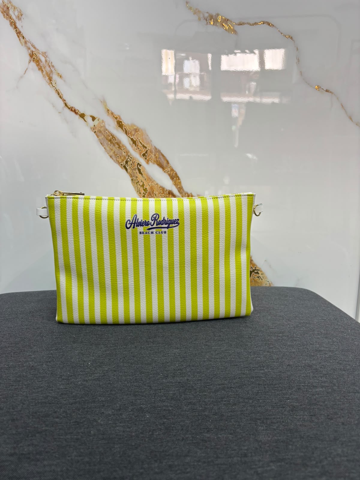 Pochette Teddy Lime/Bianco