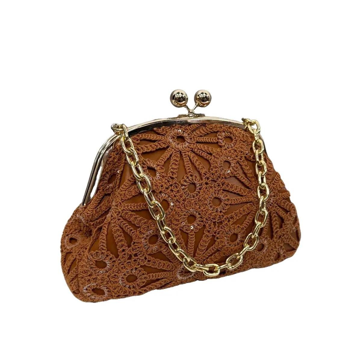 Borsa Jasmine Merletto Camel