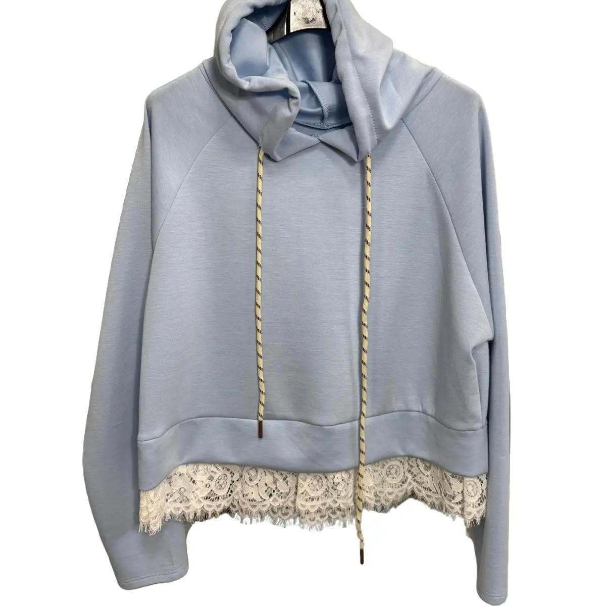 Felpa Crop Angel Azzurra