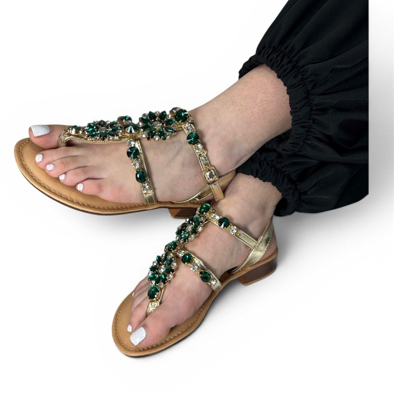 Sandalo Iwaki Verde/Oro