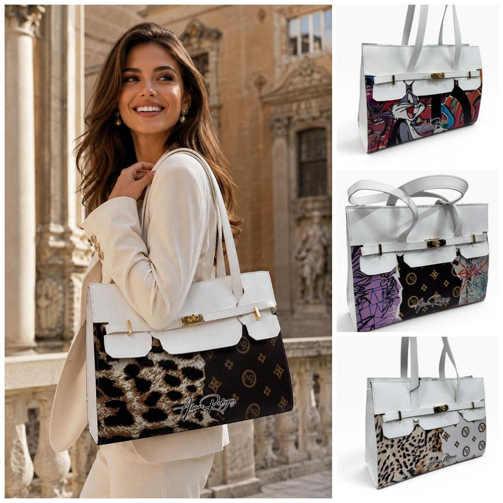 Borsa Brigitte Duo Fantasia Fondo Marrone
