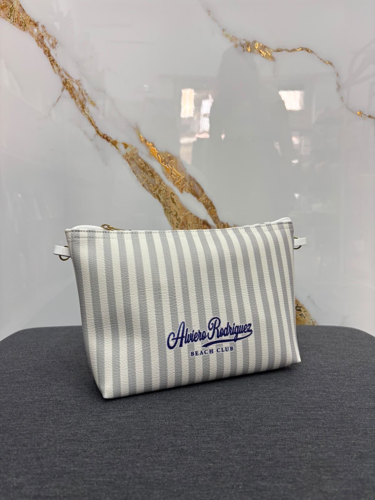 Pochette Sakura con tracolla Bianco/Grigio