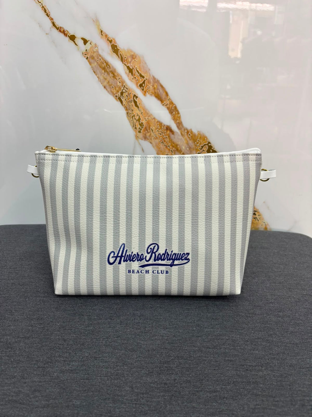 Pochette Sakura con tracolla Bianco/Grigio