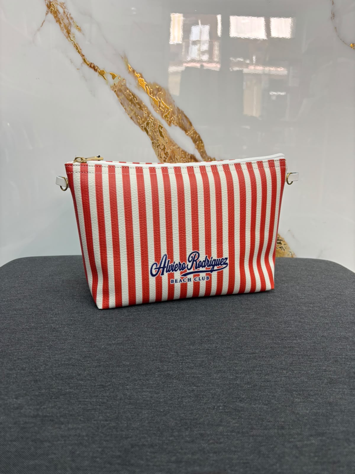 Pochette Sakura con tracolla Bianco/Rosso
