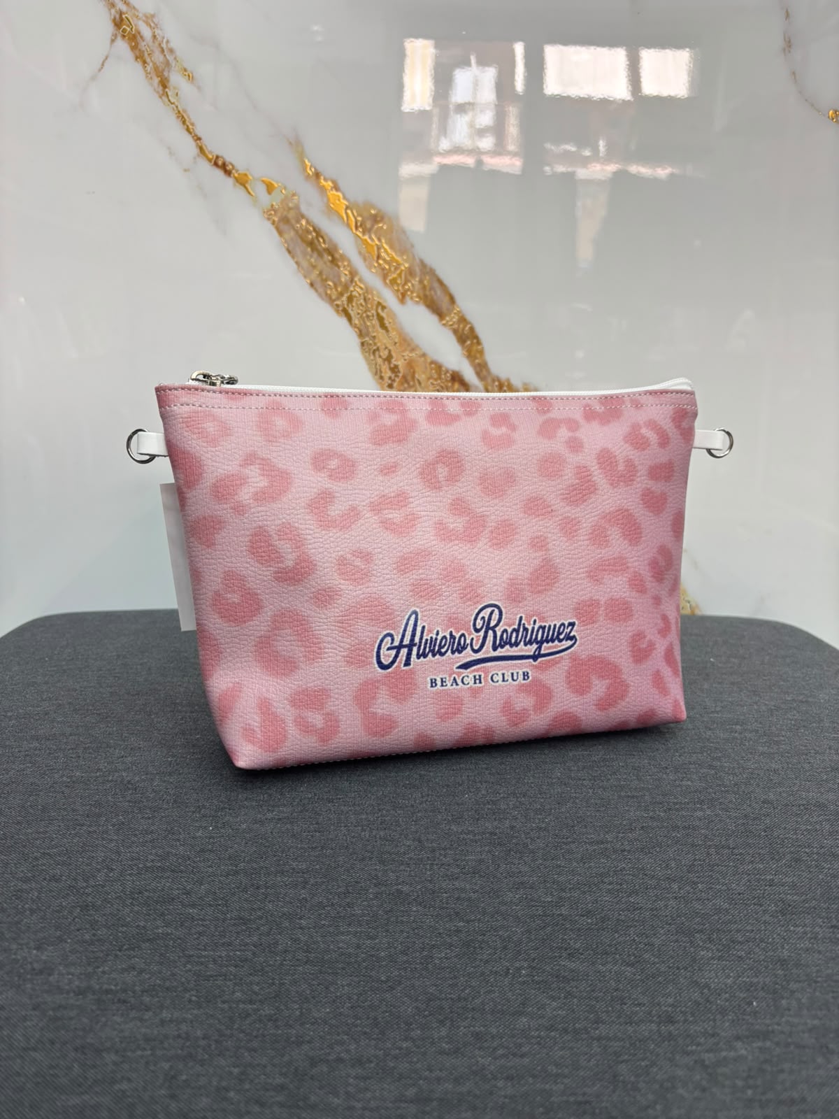 Pochette Sakura con tracolla Leopardata Rosa
