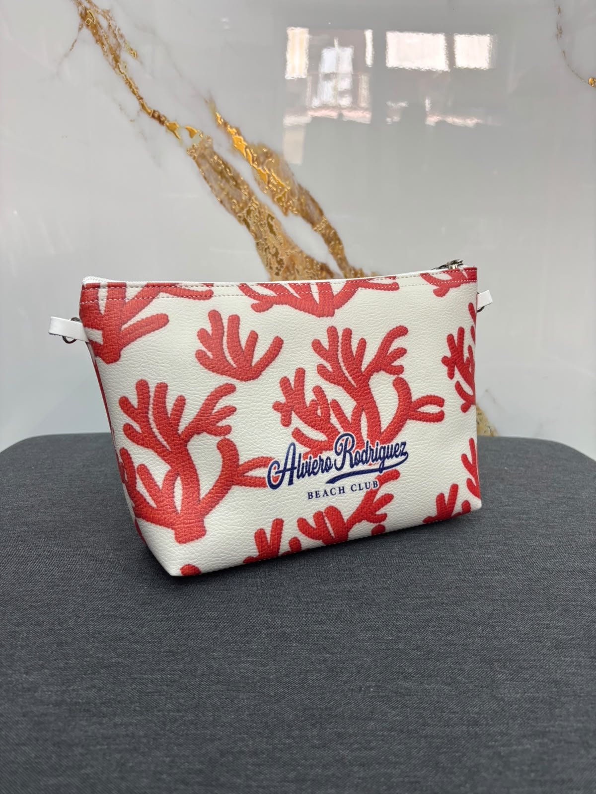 Pochette Sakura con tracolla Corallo