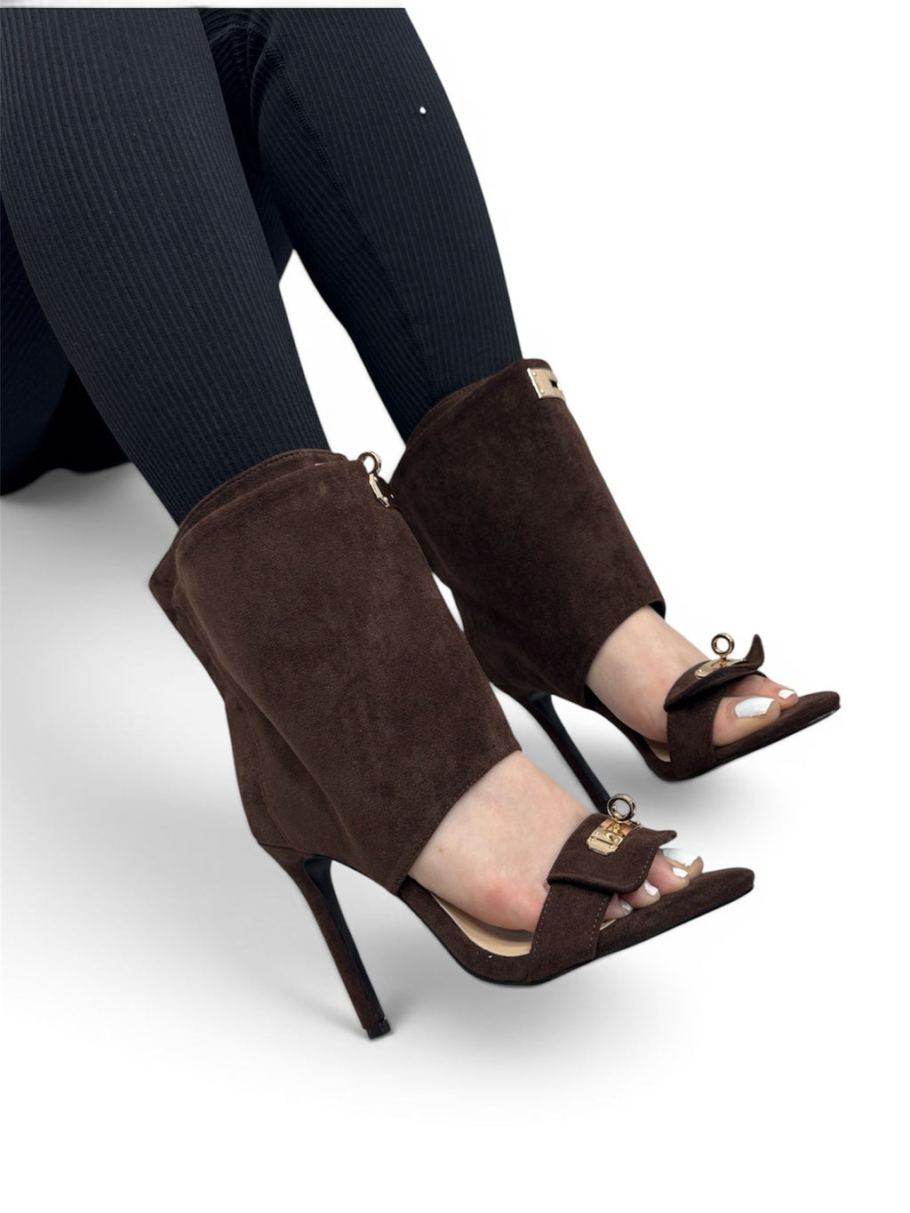 Tacchi Penelope Marrone Eco Camoscio