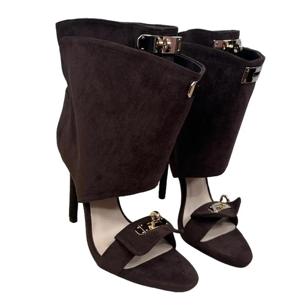 Tacchi Penelope Marrone Eco Camoscio