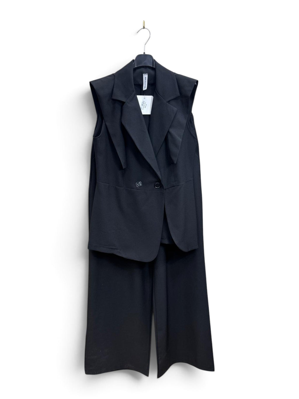 Completo Gilet & Pantalone Palazzo Nero