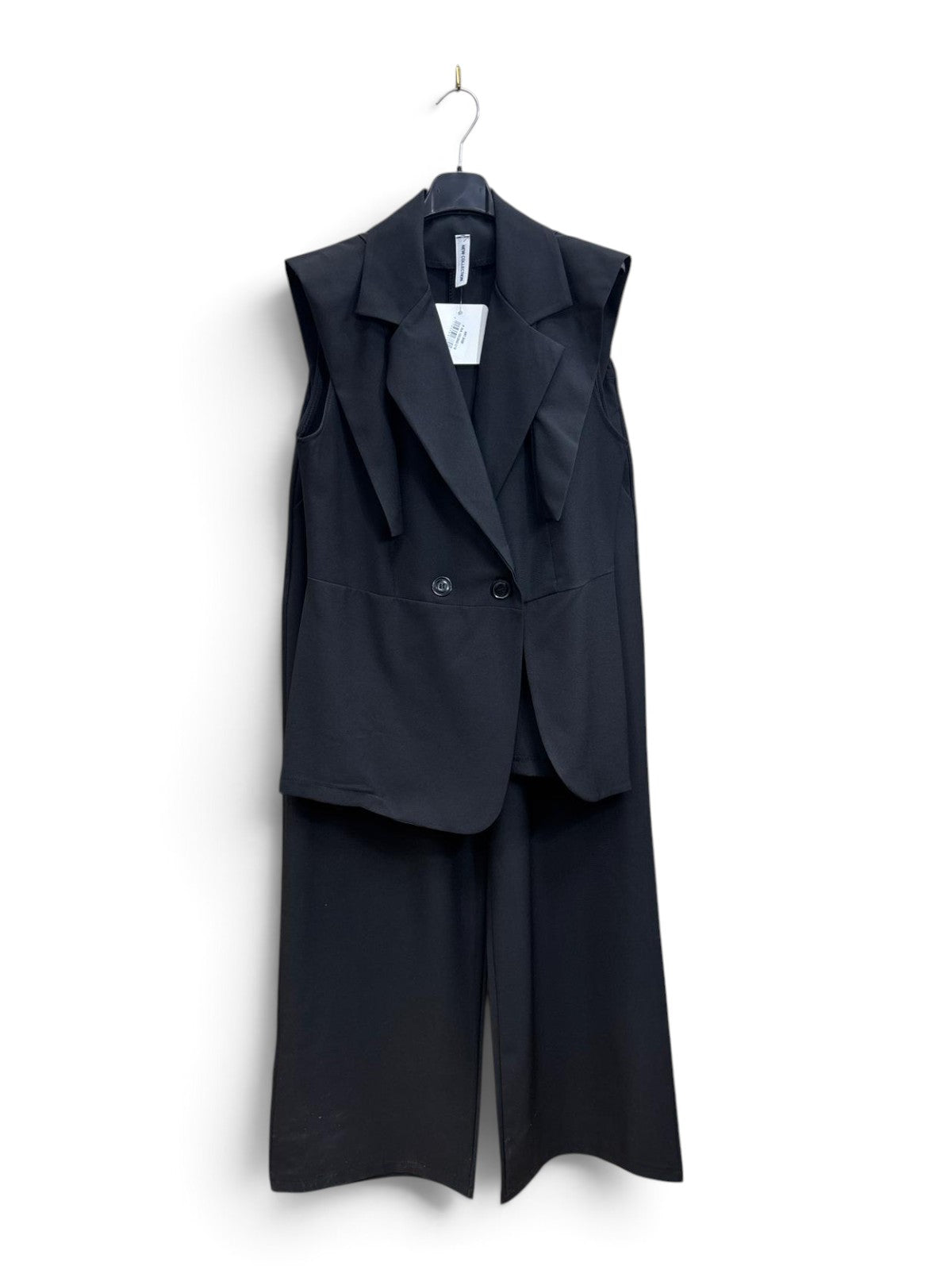 Completo Gilet & Pantalone Palazzo Nero