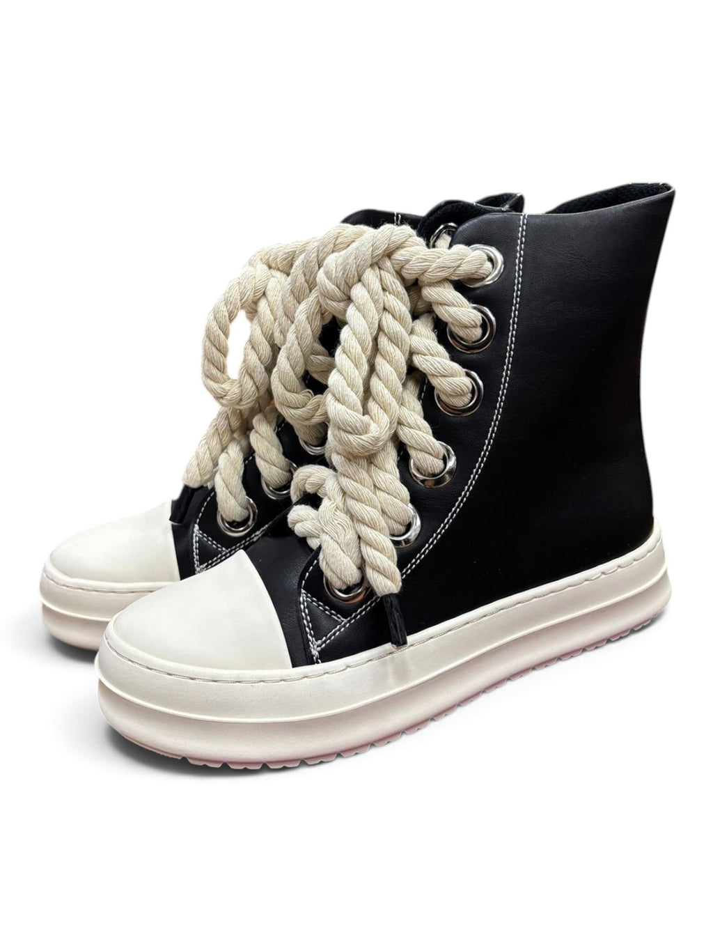Sneakers High-Top Maxi Lace Nero