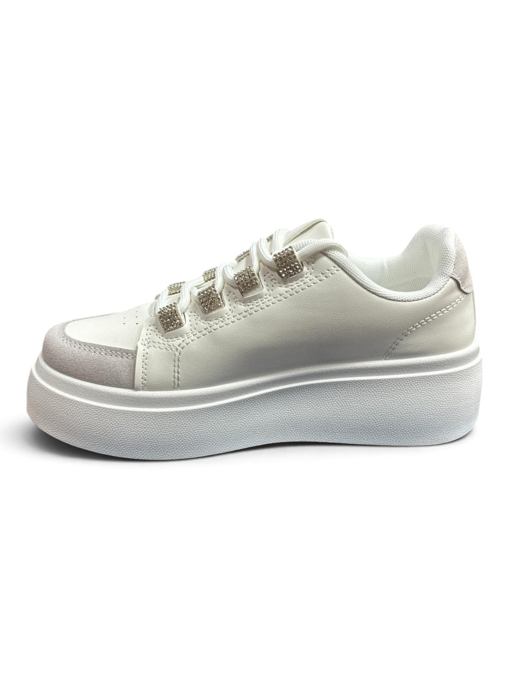 Sneakers Platform Crystal Bianca