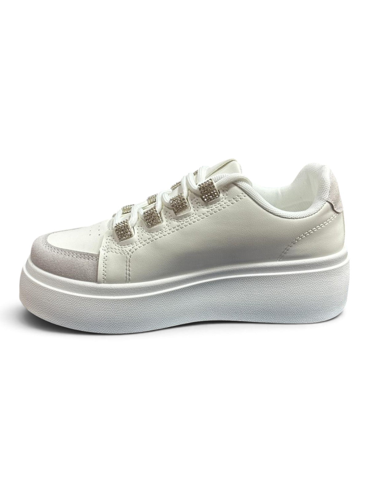 Sneakers Platform Crystal Bianca