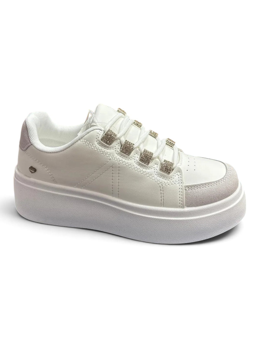 Sneakers Platform Crystal Bianca