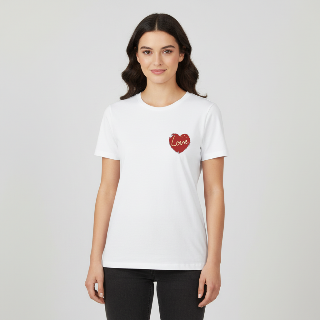 T SHIRT DONNA MINIMAL CUORE