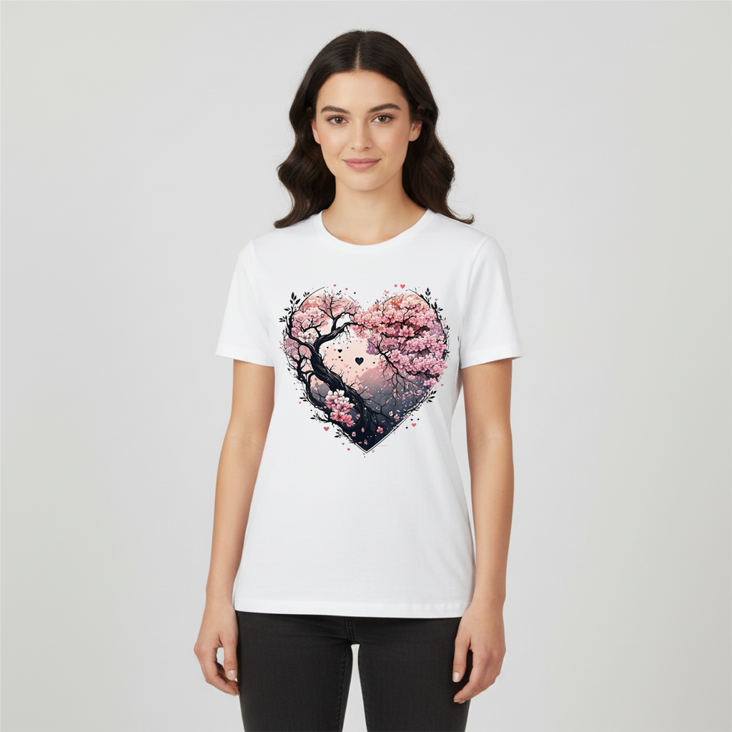 T SHIRT DONNA HEART SAKURA