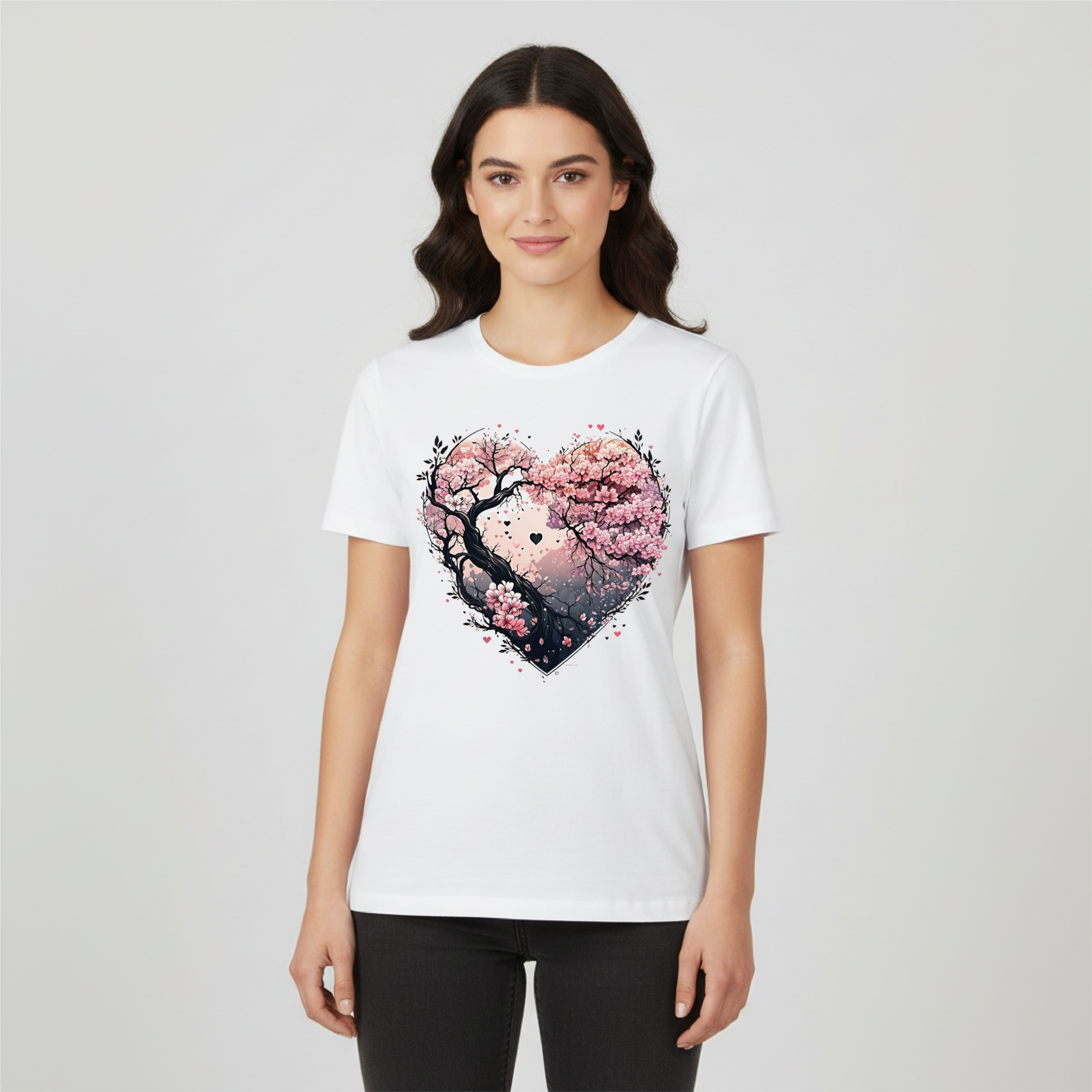 T SHIRT DONNA HEART SAKURA