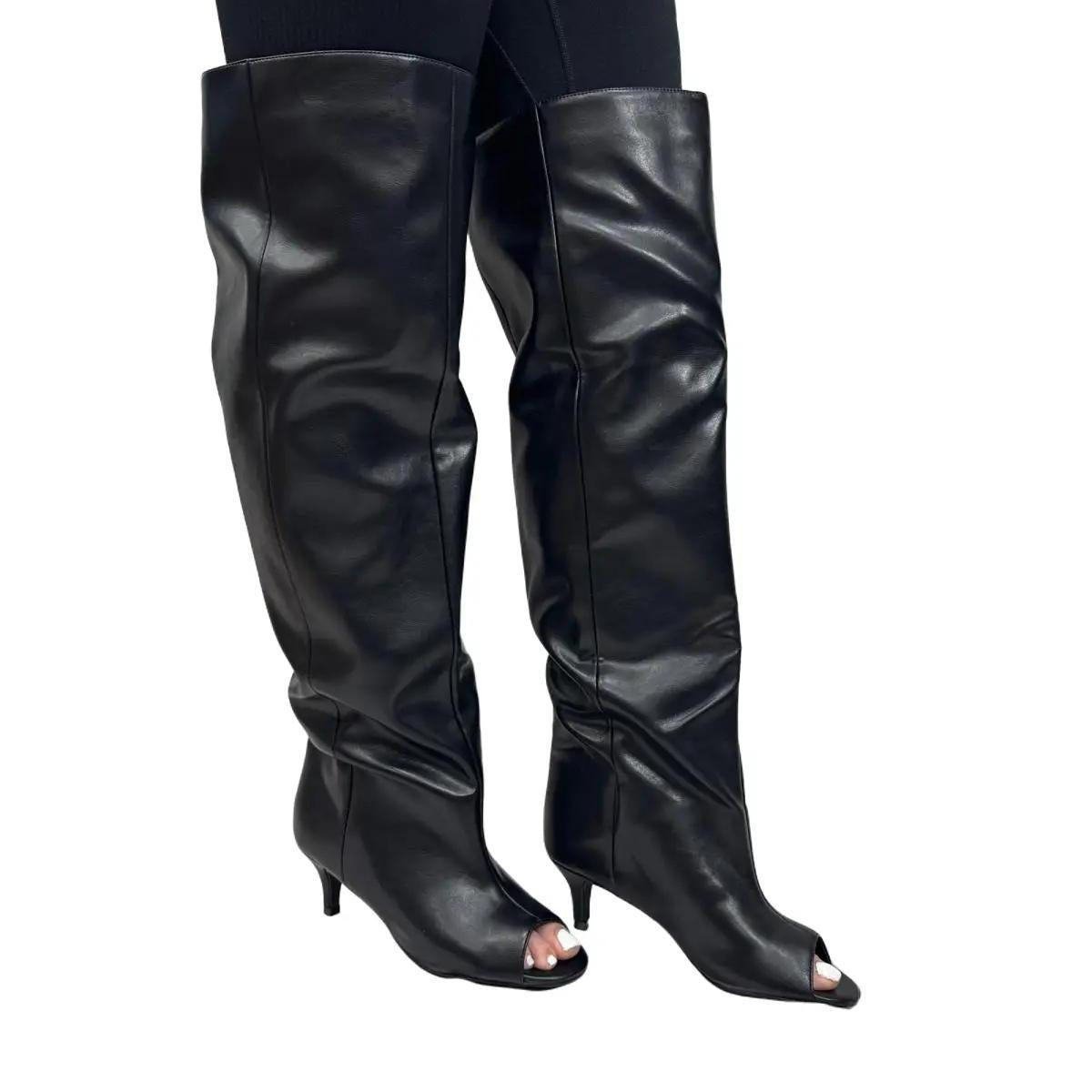 Stivale Marina Ecopelle Nero