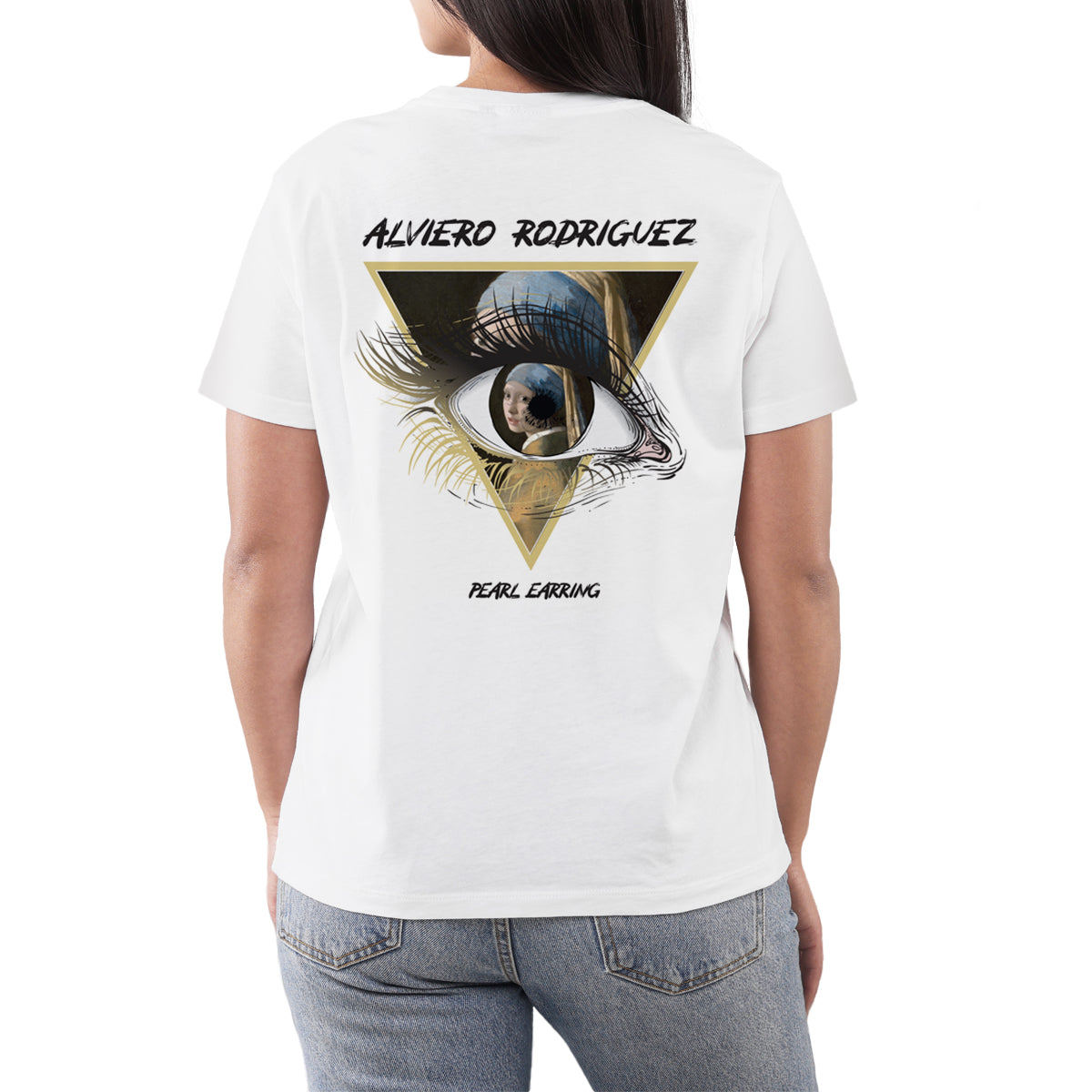 T-Shirt Donna Eye Pearl Earring