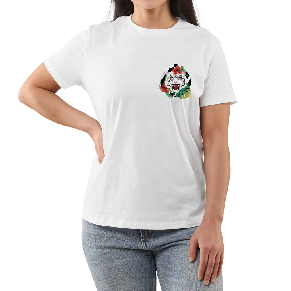 T-Shirt Donna White Tiger