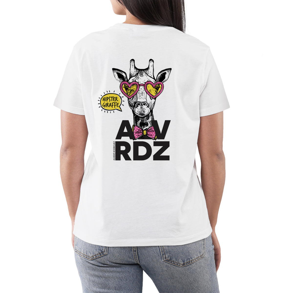 T-Shirt Donna Hipster Giraffe